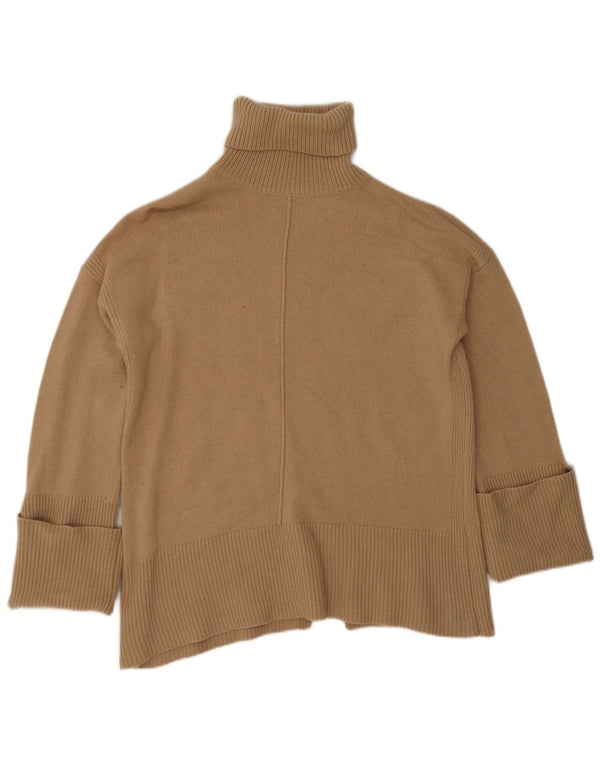 Reiss Dame Oversized rullehals sweater UK 6 XS Beige Uld
