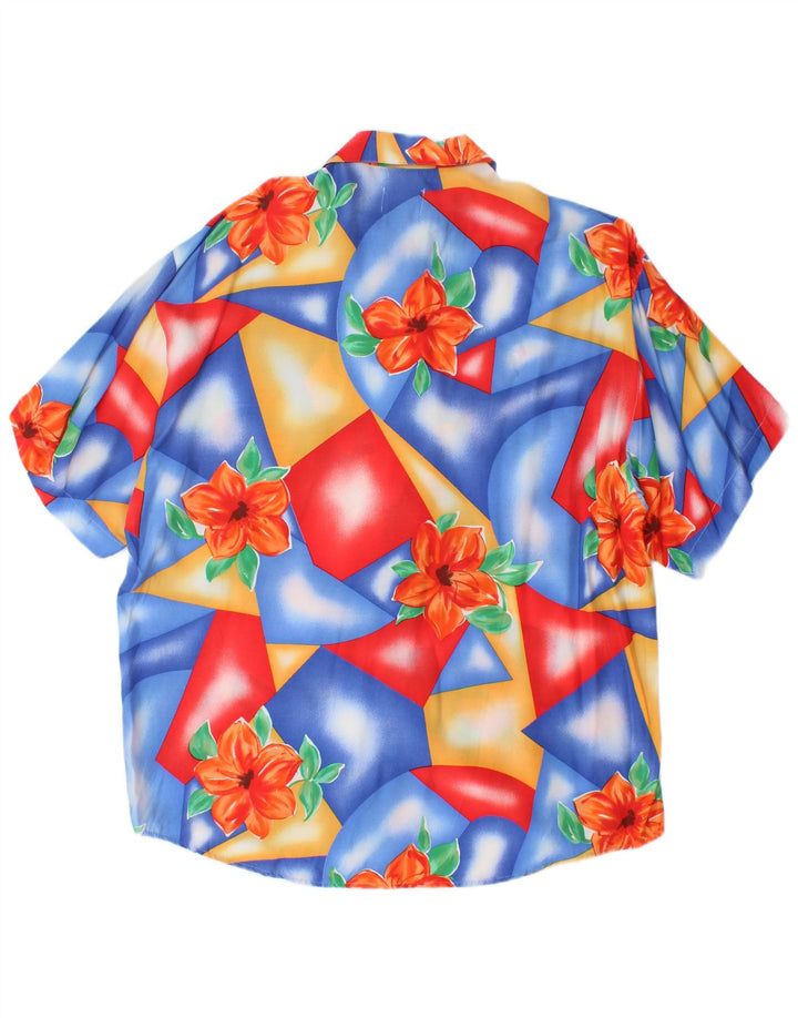 Benetton Kortærmet Herreskjorte Medium Multicolored Floral Viscose