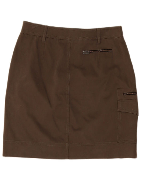MARELLA Dame Cargo Skirt UK 10 Small W30 Brown Polyester