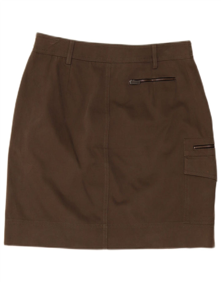 MARELLA Dame Cargo Skirt UK 10 Small W30 Brown Polyester