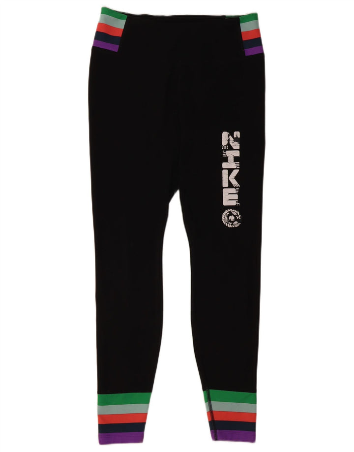 Nike Dri Fit grafiske leggings til kvinder, lille sort stribet polyester