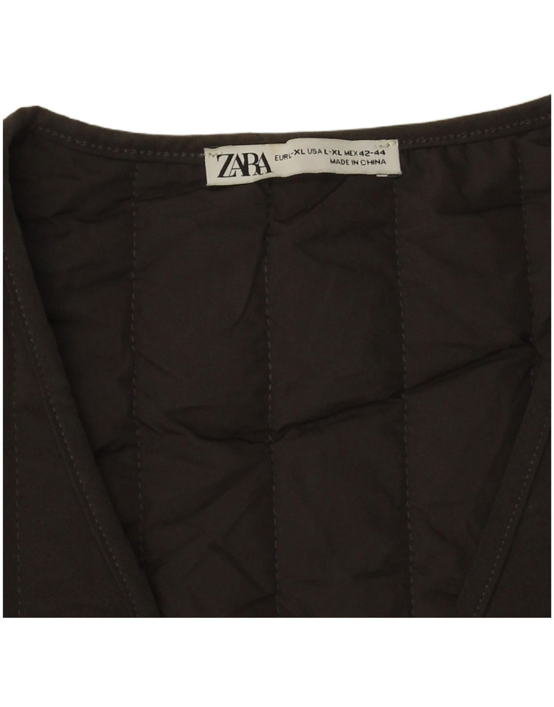 Zara Herre Polstret Gilet UK 40 Large Grå Polyester