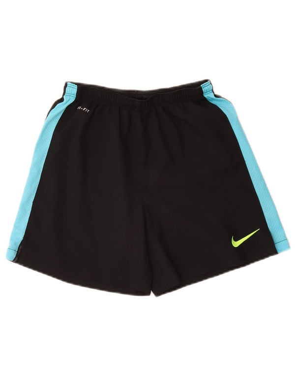 NIKE Dri Fit sportsshorts til drenge 8-9 år Small Black Colourblock Polyester
