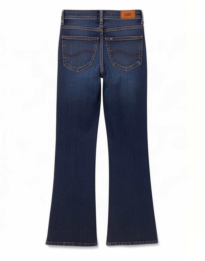 Lee Kvinder Kicked Flare Flared Jeans W26 L26 Blå Bomuld