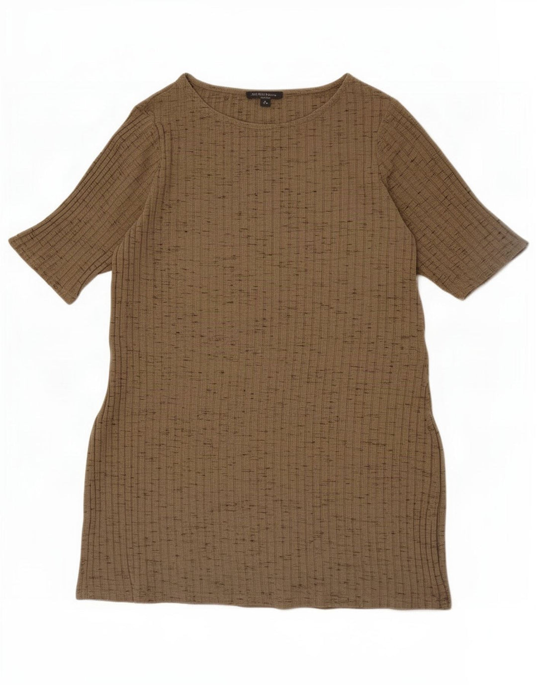 Marks & Spencer Dame Tunika Top UK 16 Large Khaki Flecked Viscose