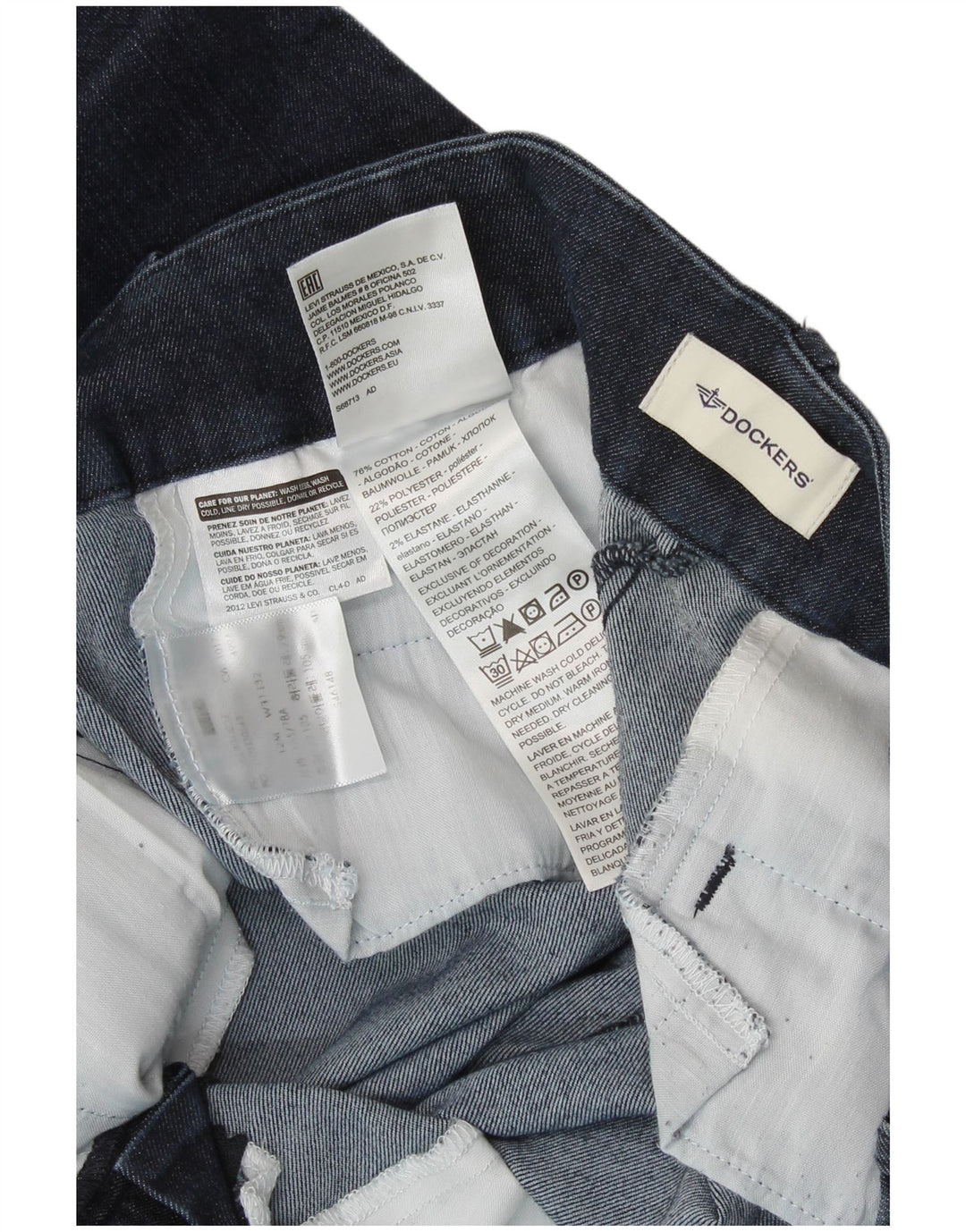 DOCKERS Lige jeans til kvinder W31 L32 Marineblå bomuld