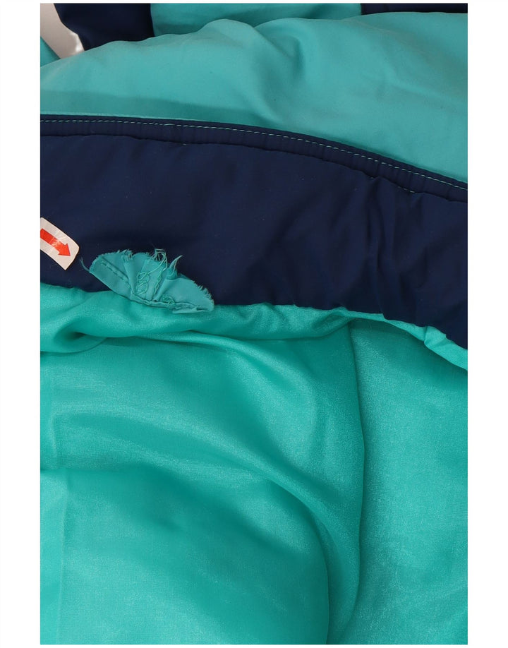 Vintage Herre Loose Fit Ski Jumpsuit IT 46 Small Blue Colourblock Polyamid