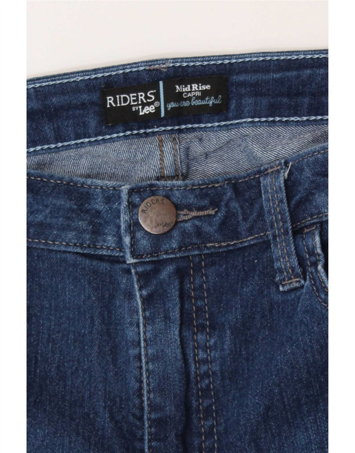 Lee Dame Mid Rise Capri Jeans W32 L21 Blå