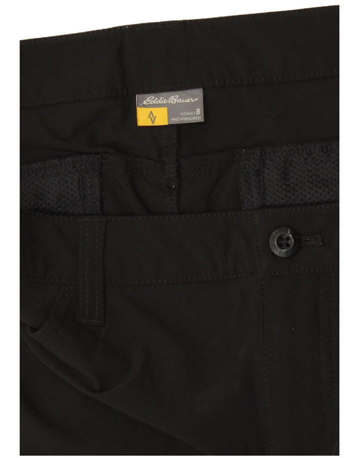 Eddie Bauer Dame Cargo Shorts US 8 Medium W30 Sort Polyester