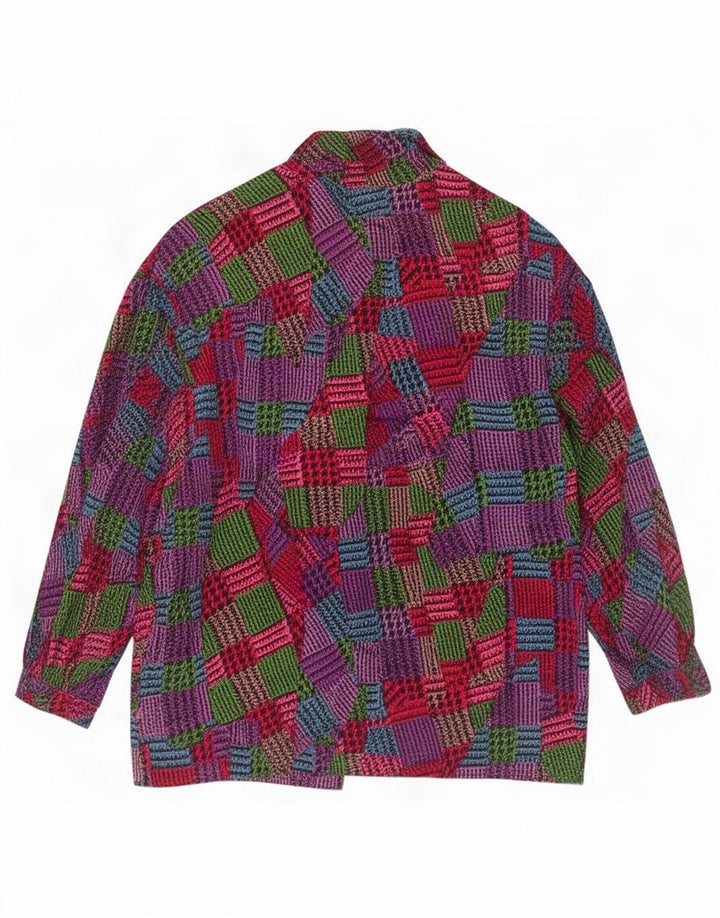 Opera Dameskjortebluse UK 14 Medium Flerfarvet Geometrisk Acetat