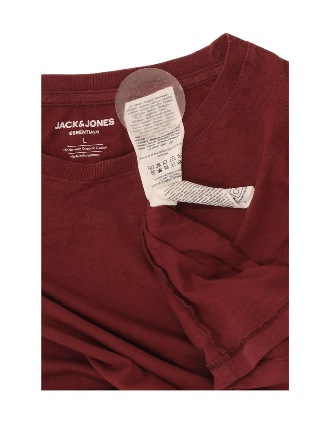 JACK & JONES Herre T-shirt Top Stor rødbrun bomuld