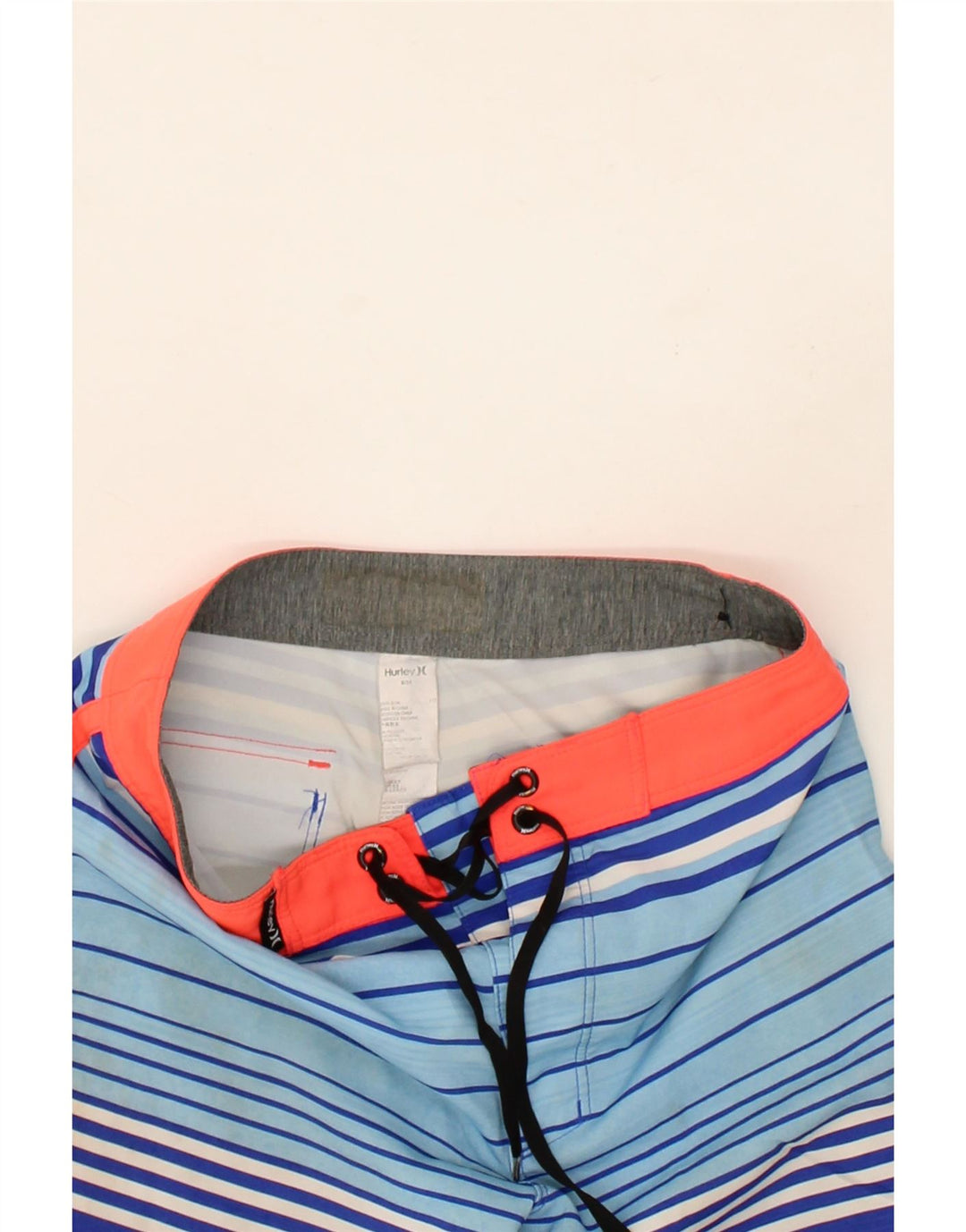 HURLEY Boys Swimming Shorts 7-8 Years XS  Blue Striped Polyester Vintage Hurley and Second-Hand Hurley from Messina Hembry 