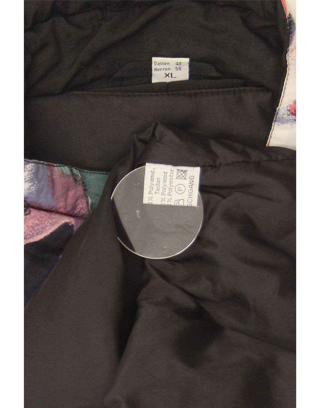 Vintage herre abstrakt mønster vindjakke UK 42 XL flerfarvet