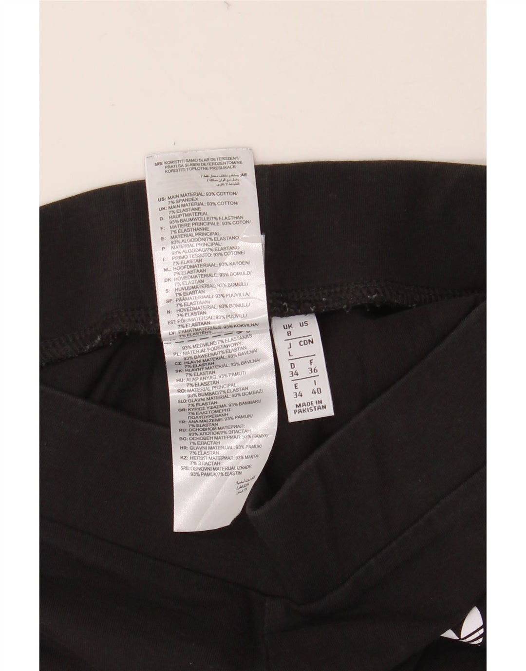 ADIDAS Womens Leggings UK 8 Small Black Bomuld