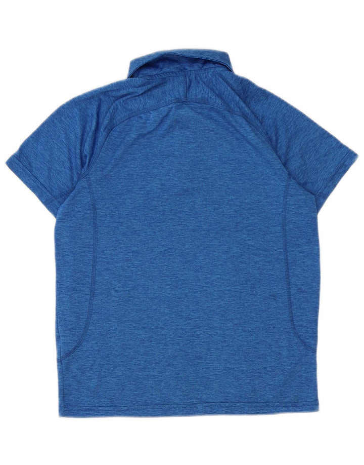 REEBOK Boys Polo Shirt 11-12 år Blå Flecked Polyester