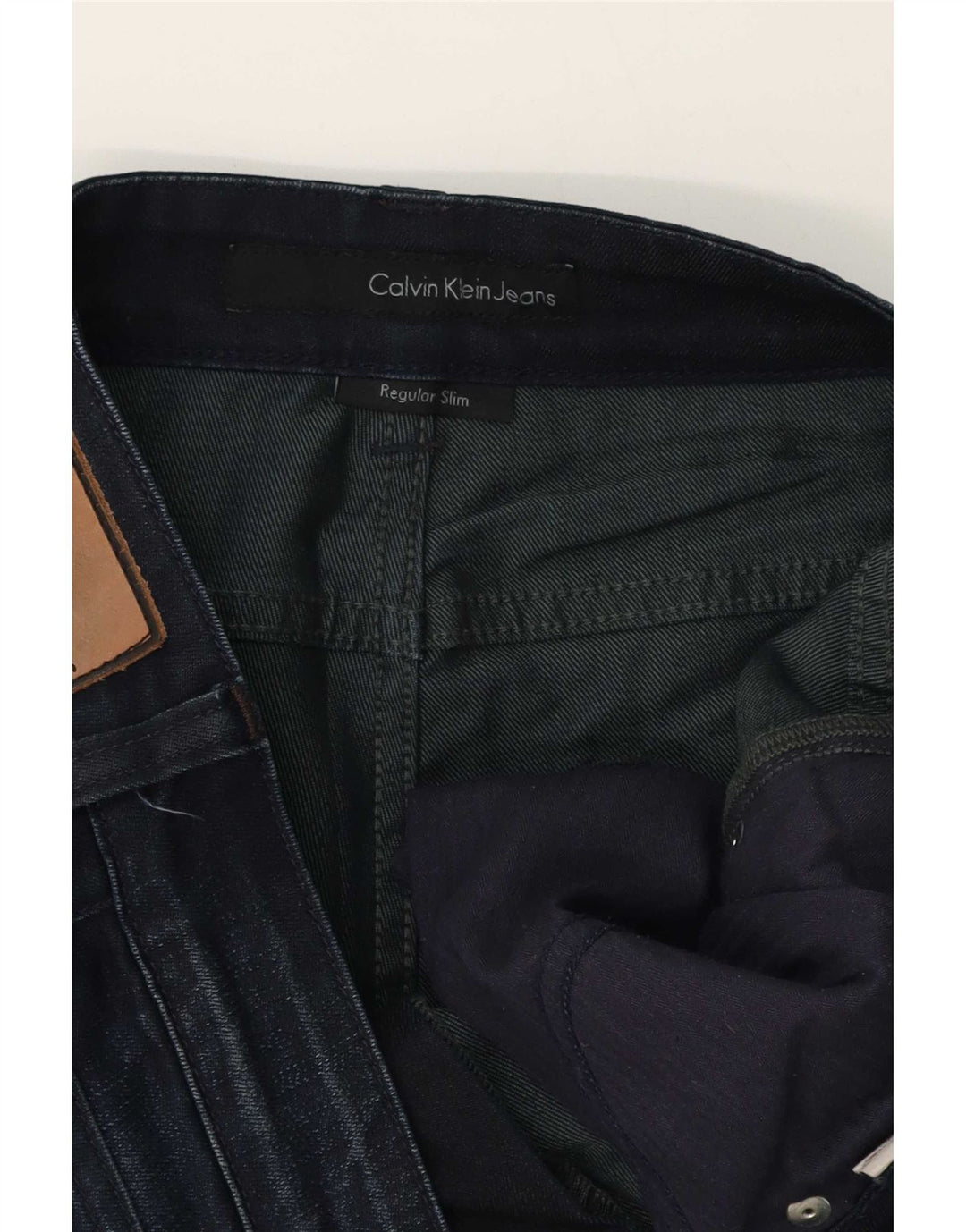 Calvin Klein Herre Regular Slim Jeans W32 L30 Blå