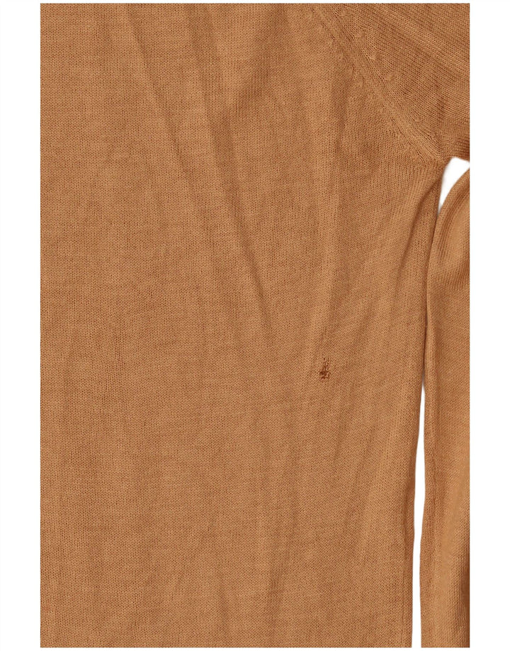 Zara Dame Boat Neck Jumper Sweater UK 14 Medium Beige