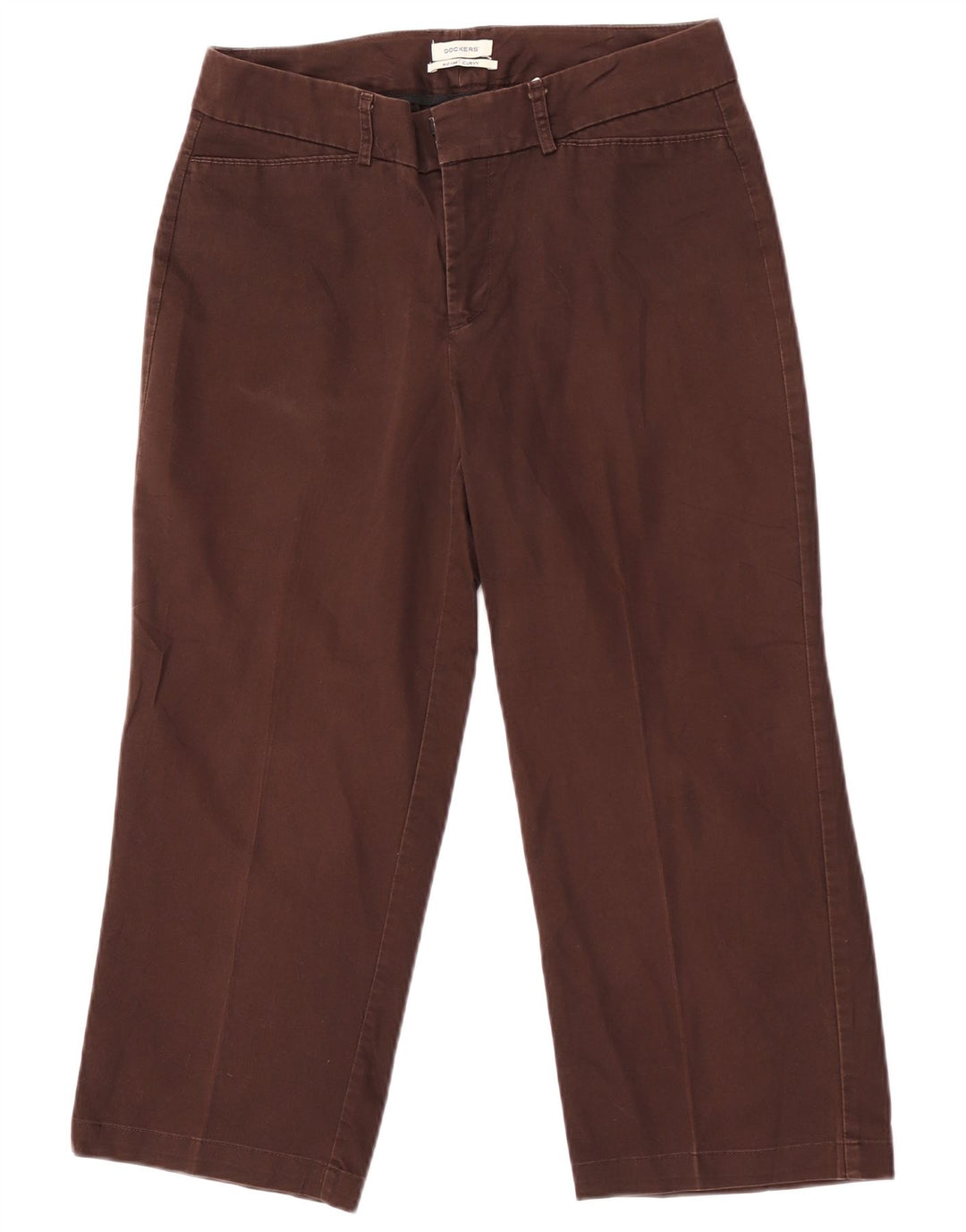 Dockers Dame Mid Rise Curvy Capri Bukser US 6 Medium W30 L22 Brun