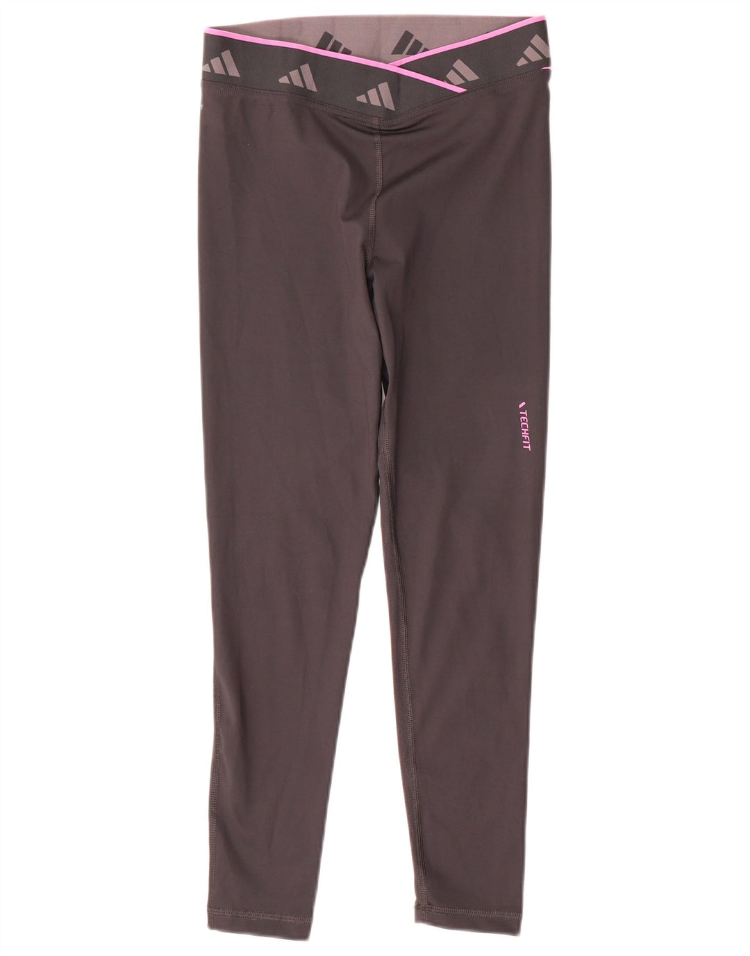 Adidas Womens Aeroready Graphic Leggings UK 8/10 Small  Grey Polyester