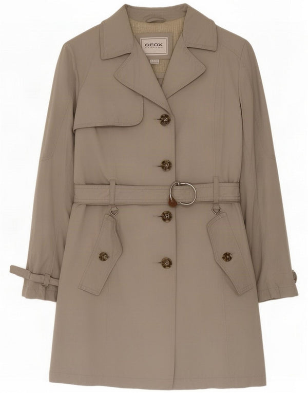 Geox Respira Womens Trench Coat UK 16 Large Grå Polyester