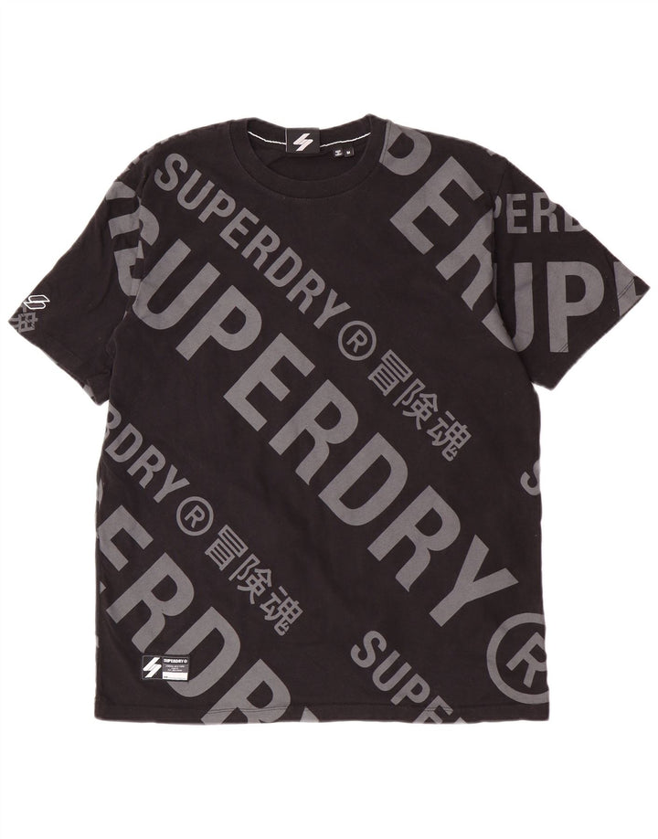 Superdry Herre grafisk T-shirt Top Medium Sort Bomuld