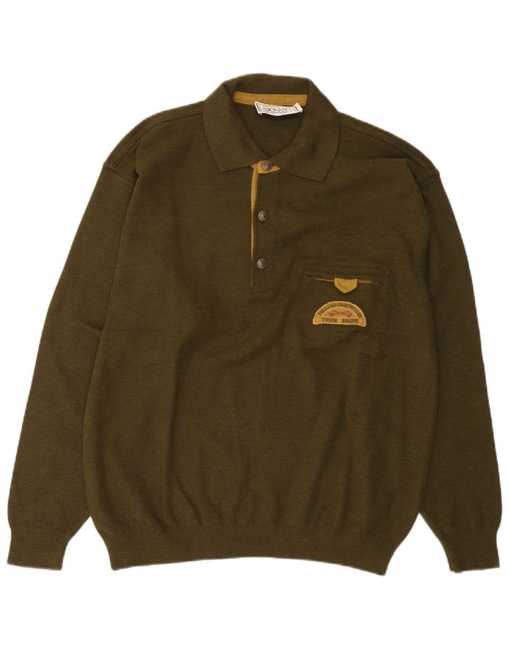 Donny & Max Herre Polo Neck Jumper Sweater Stor Grøn Uld