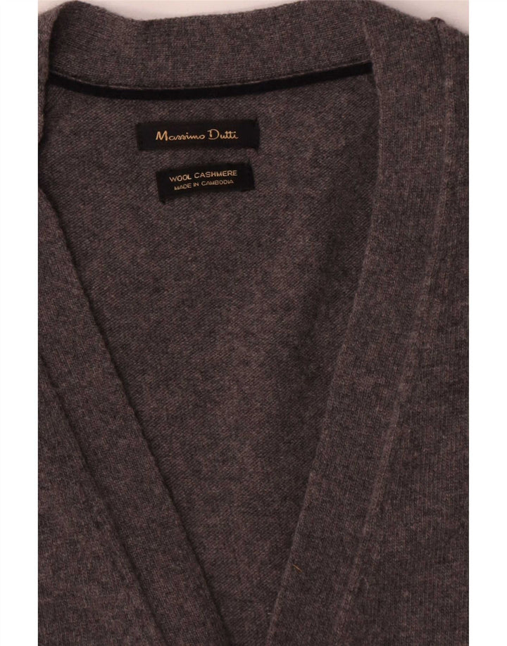Massimo Dutti Herre ærmeløs cardigantrøje Medium Grå Uld