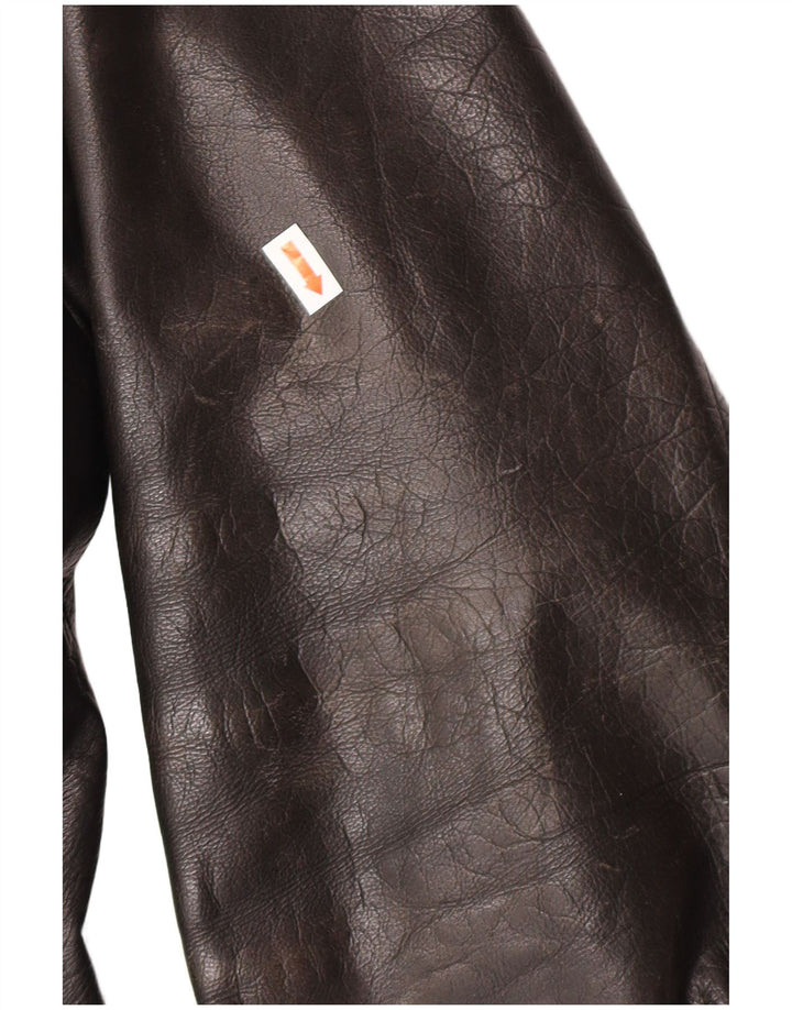 DAKOTA Dame Læderjakke UK 16 Stor Sort Læder Classic