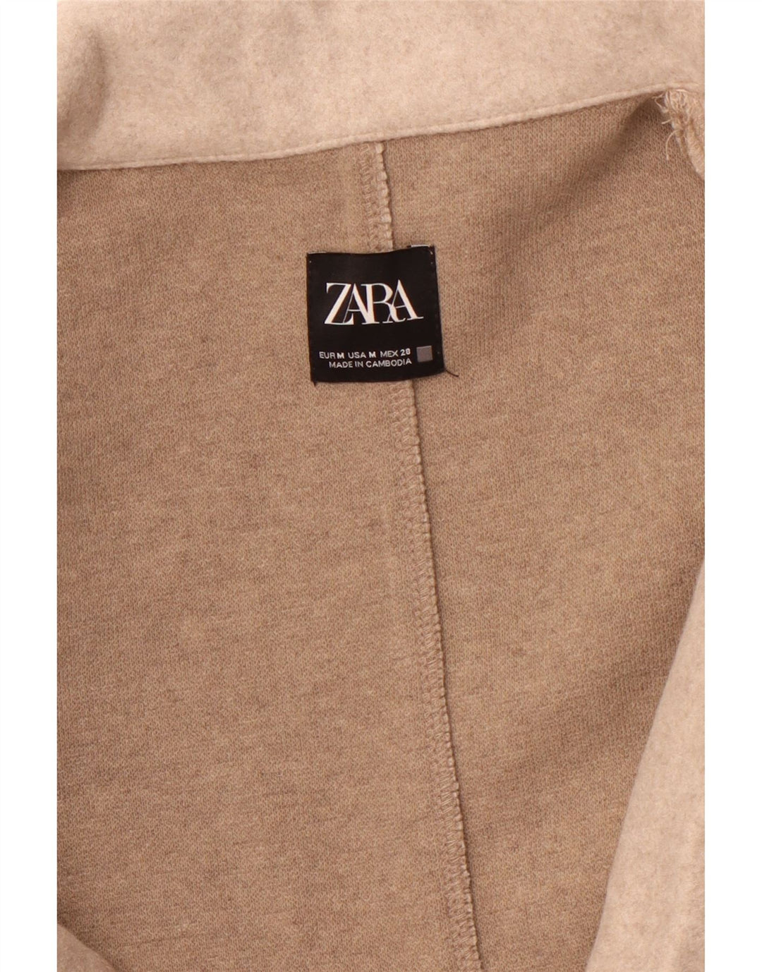 ZARA Åben overfrakke til kvinder UK 14 Medium Beige