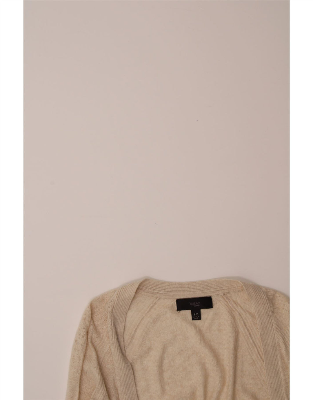 MOSSIMO Womens Longline Open Cardigan Sweater UK 10 Small Beige Acrylic Vintage Mossimo and Second-Hand Mossimo from Messina Hembry 