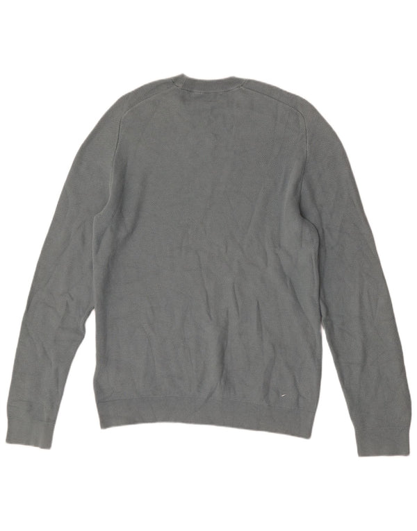Cos Herre sweater med rund hals, medium blå bomuld