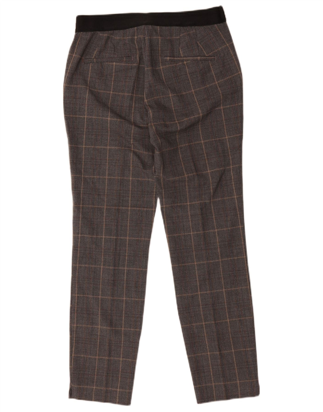 Zara Dame Slim Chino Bukser Medium W28 L26 Grå ternet polyester