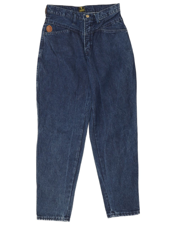 Trussardi kvinders højtaljede koniske jeans IT 46 Large W30 L30 Marineblå