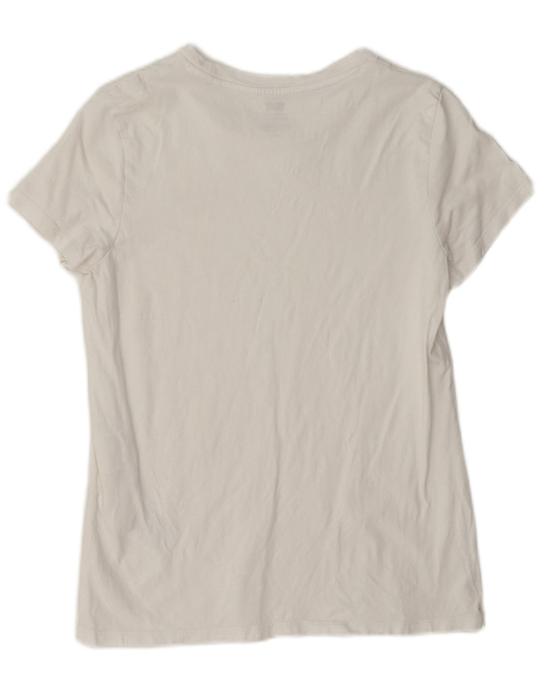 Levi's Dame T-Shirt Top UK 10 Lille Hvid Bomuld