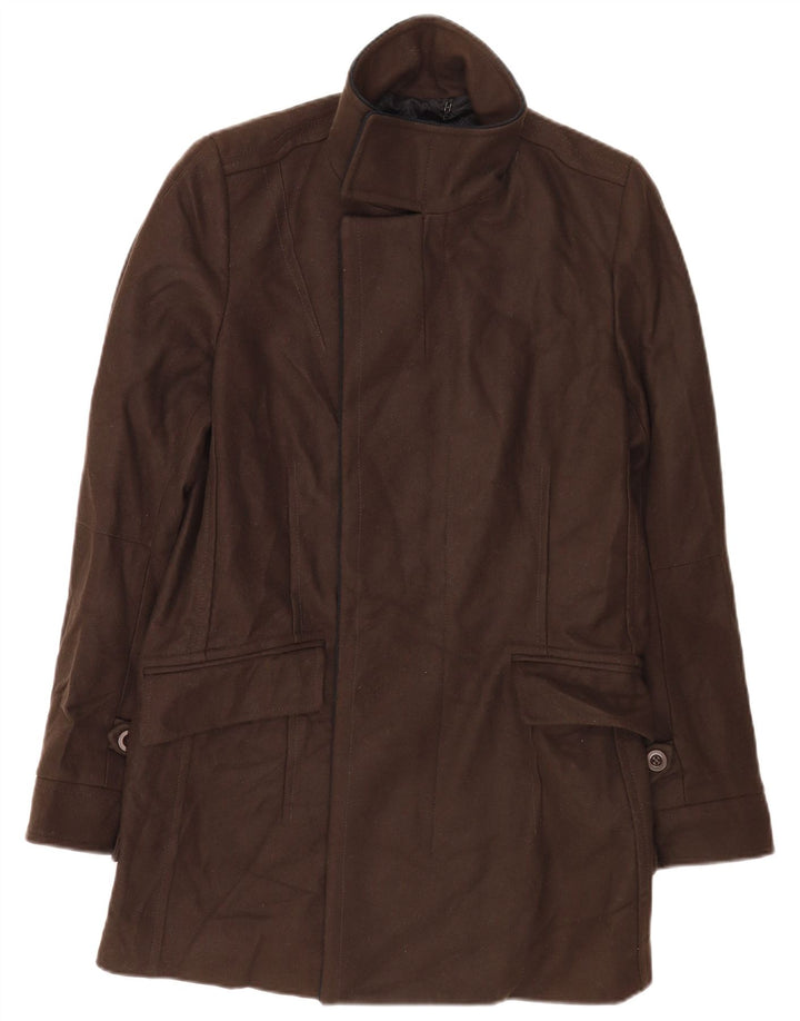Reiss Herre Overfrakke UK 38 Medium Brun Uld