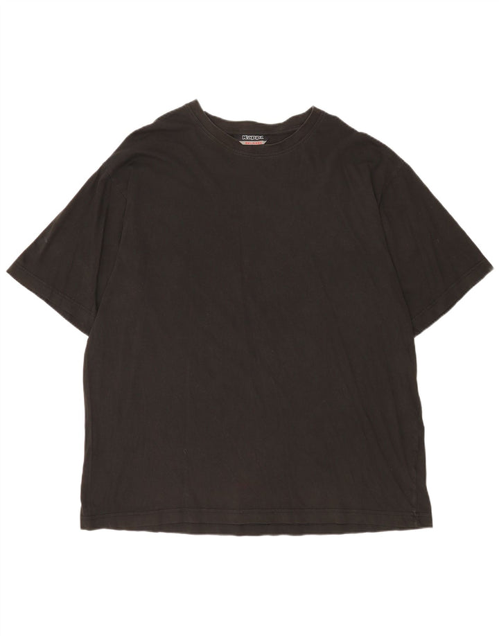 Kappa Herre T-Shirt Top 4XL Sort Bomuld