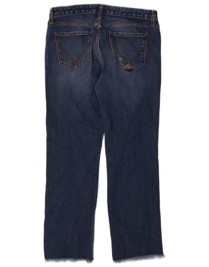 ROY ROGERS Womens Distressed Straight Jeans W31 L27 Blue Cotton