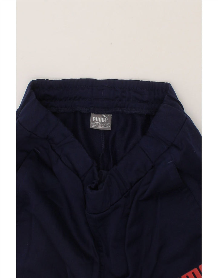 PUMA Boys Tracksuit Trousers Joggers 11-12 Years  Navy Blue Polyester Vintage Puma and Second-Hand Puma from Messina Hembry 