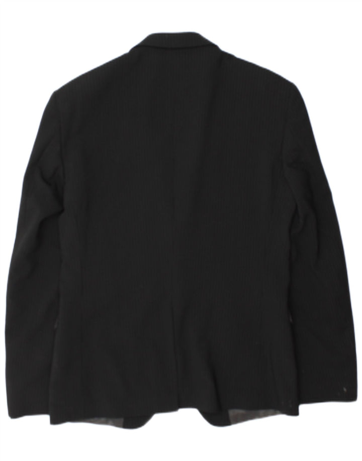 Calvin Klein Herre 1 Knap Blazer Jakke IT 50 Stor Sort Stribet
