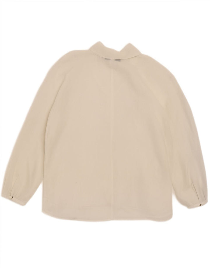 Zara Dame Langærmet Front Tie Se Through Top UK 16 Large White