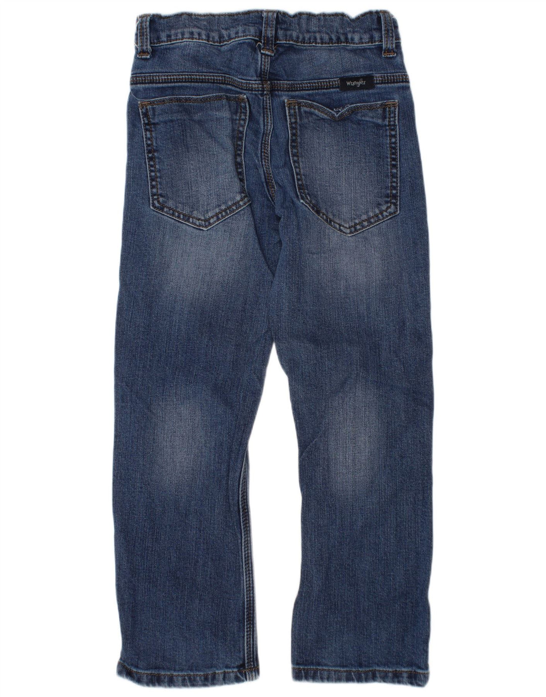 WRANGLER Straight Jeans til drenge 5-6 år W24 L20 Blå Bomuld
