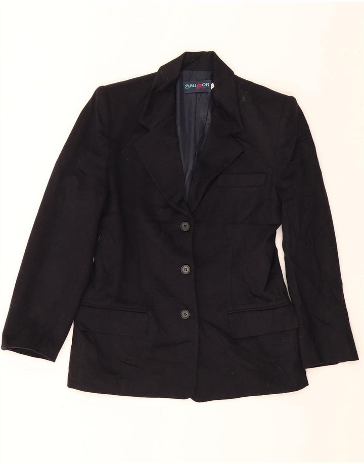 Ball On Dame 3 Button Blazer Jacket IT 42 Medium Navy Blue Virgin Wool