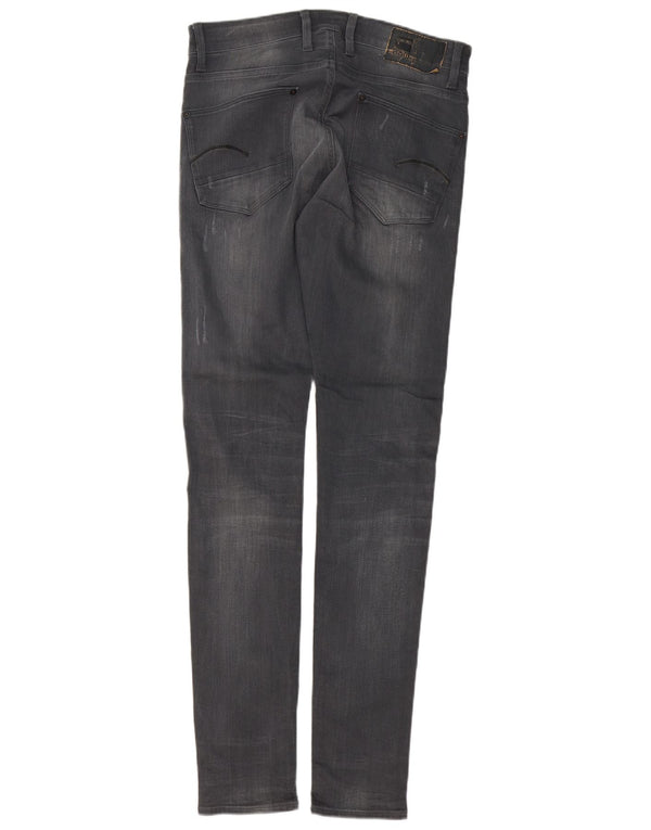 G-Star Mens Revend Distressed Super Slim Jeans W34 L36 Grey Cotton