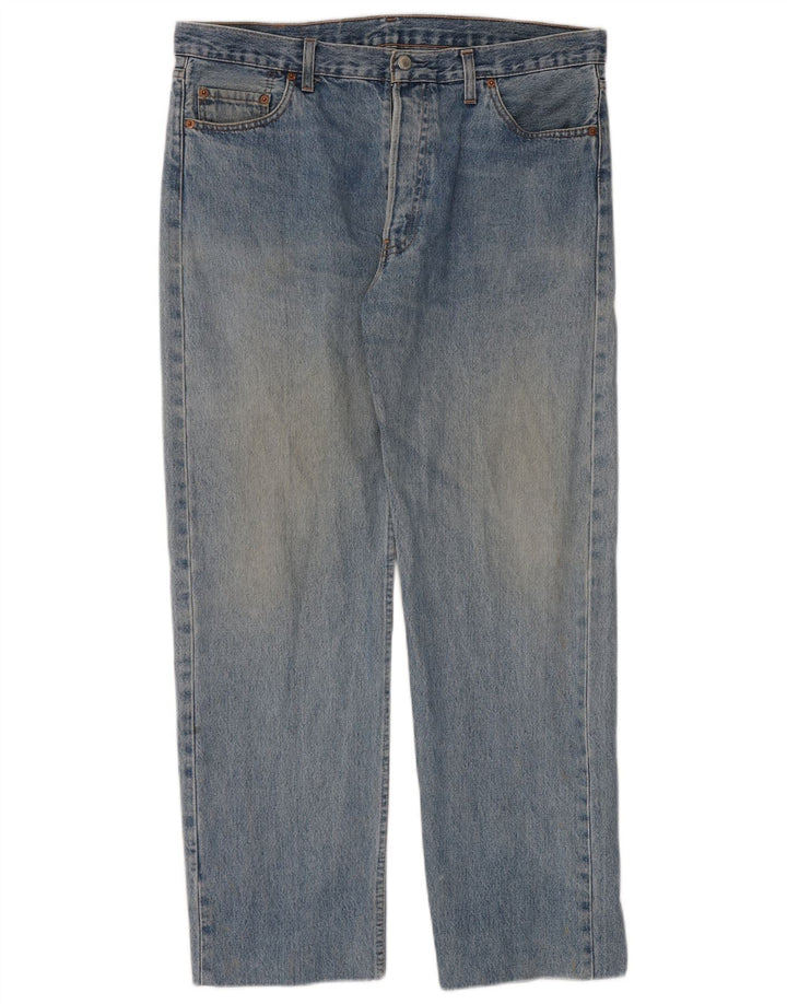 Levi's Herre 501 Straight Jeans W40 L30 Blå Bomuld