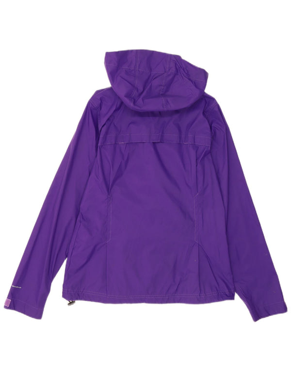 Columbia Womens Omni-Shade Regnjakke med hætte UK 10 Lille lilla nylon
