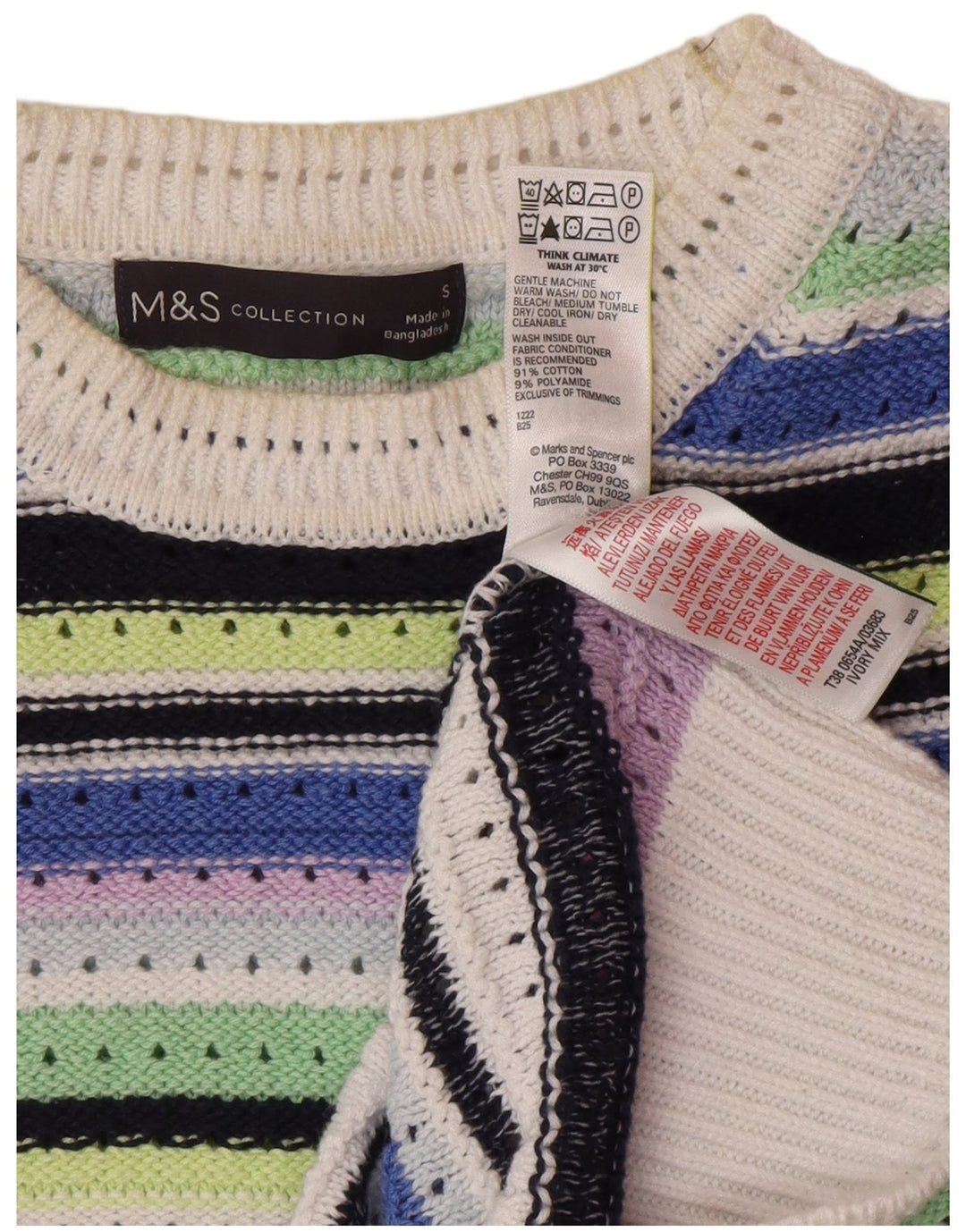 Marks & Spencer Dametrøjetrøje med rund hals DK 10 Lille flerfarvet