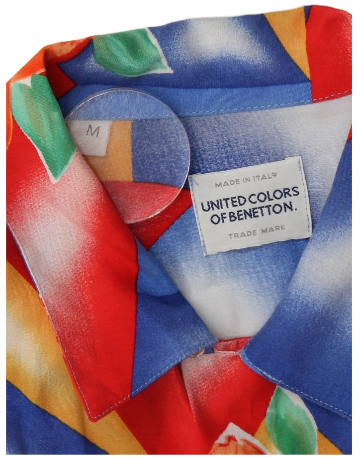 Benetton Kortærmet Herreskjorte Medium Multicolored Floral Viscose
