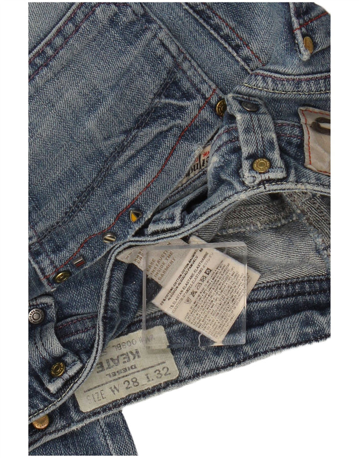 DIESEL Dame Keate Straight Jeans W28 L29 Blå Bomuld