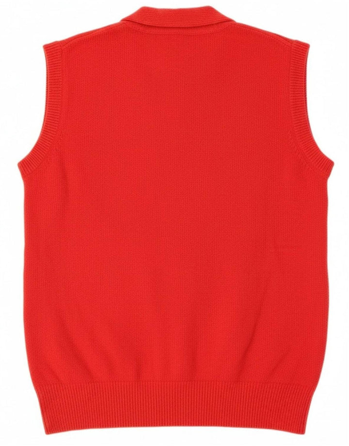 DISNEY Womens Pluto Graphic Sleeveless Cardigan Sweater UK 16 Large Red