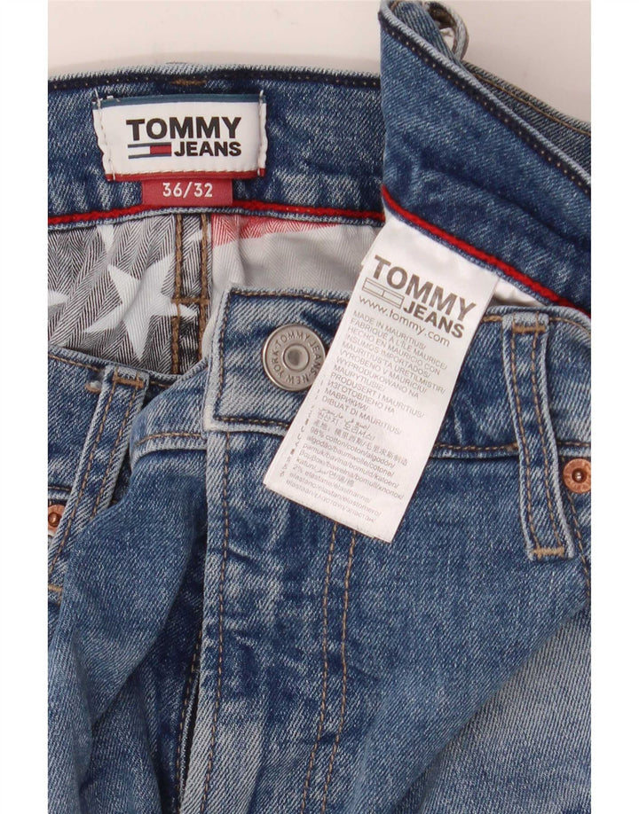 Tommy Hilfiger Herre Distressed Slim Jeans W36 L32 Blå Bomuld